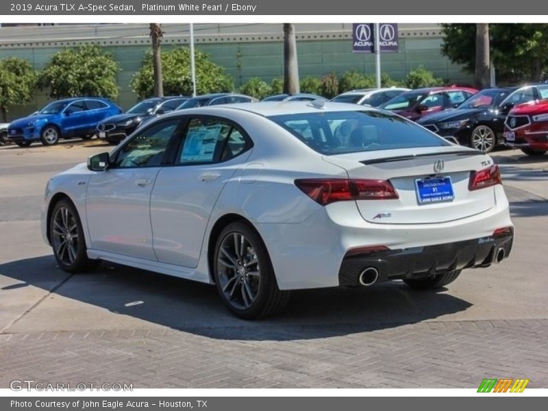 Platinum White Pearl / Ebony 2019 Acura TLX A-Spec Sedan