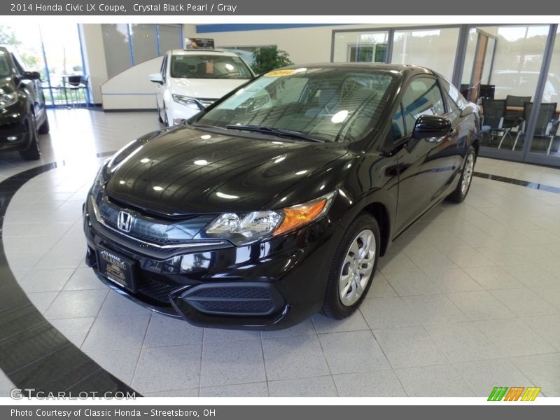 Crystal Black Pearl / Gray 2014 Honda Civic LX Coupe