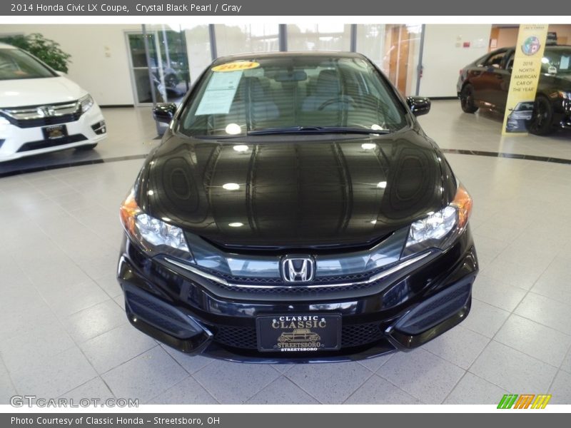 Crystal Black Pearl / Gray 2014 Honda Civic LX Coupe