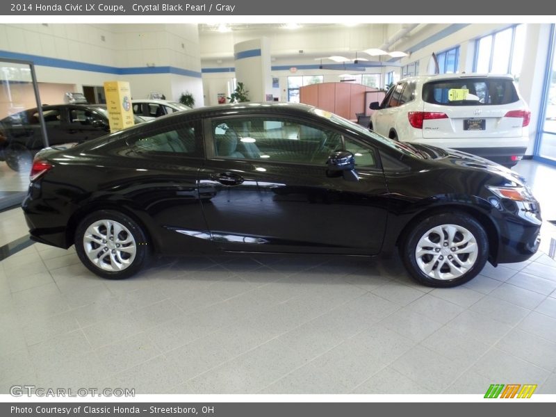 Crystal Black Pearl / Gray 2014 Honda Civic LX Coupe