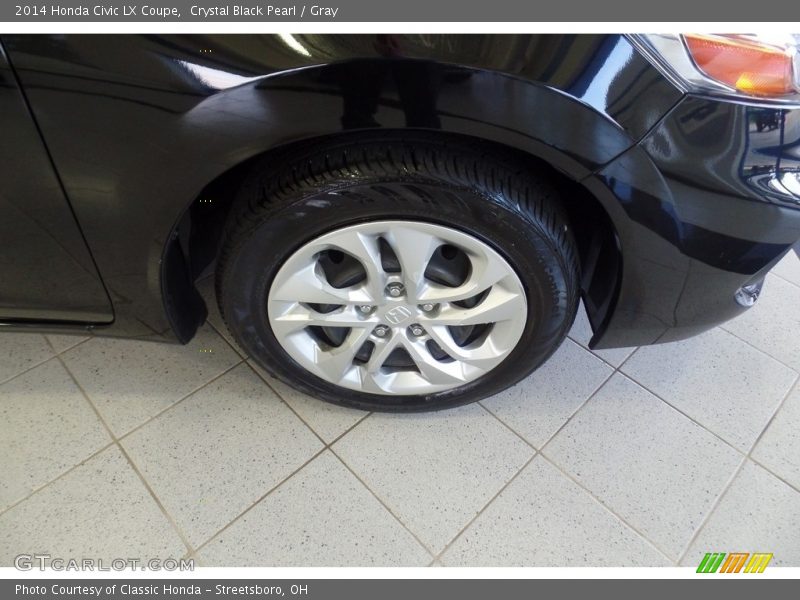 Crystal Black Pearl / Gray 2014 Honda Civic LX Coupe