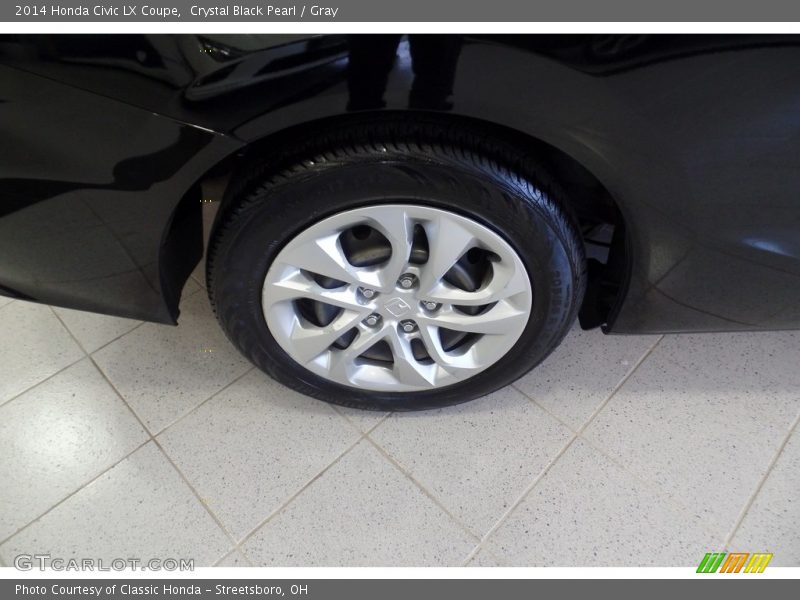 Crystal Black Pearl / Gray 2014 Honda Civic LX Coupe