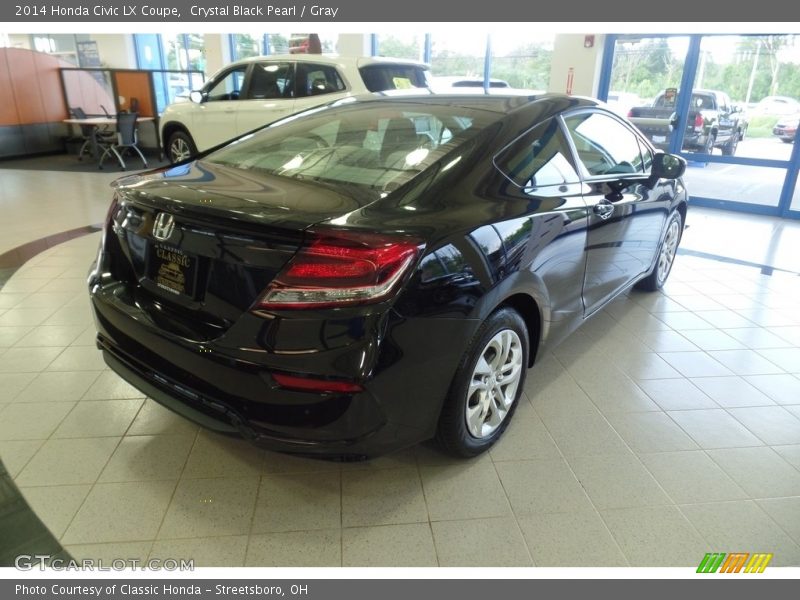 Crystal Black Pearl / Gray 2014 Honda Civic LX Coupe