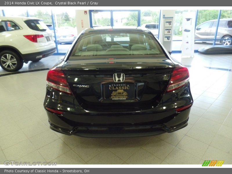 Crystal Black Pearl / Gray 2014 Honda Civic LX Coupe