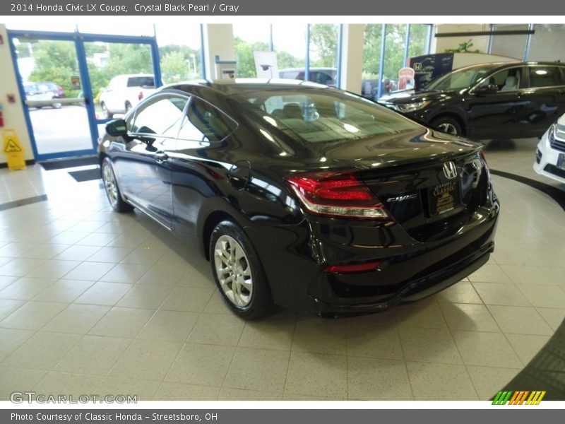 Crystal Black Pearl / Gray 2014 Honda Civic LX Coupe