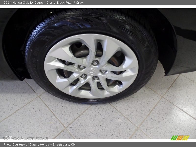 Crystal Black Pearl / Gray 2014 Honda Civic LX Coupe