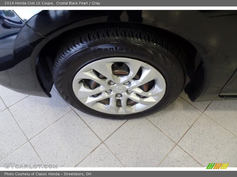 Crystal Black Pearl / Gray 2014 Honda Civic LX Coupe