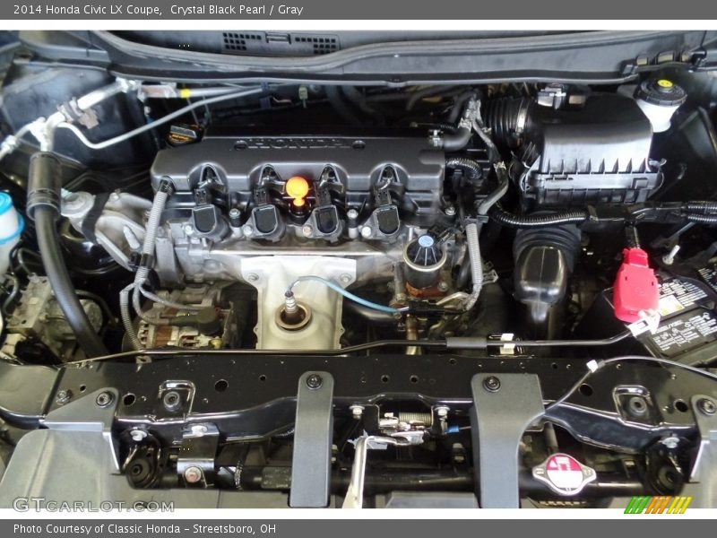 Crystal Black Pearl / Gray 2014 Honda Civic LX Coupe