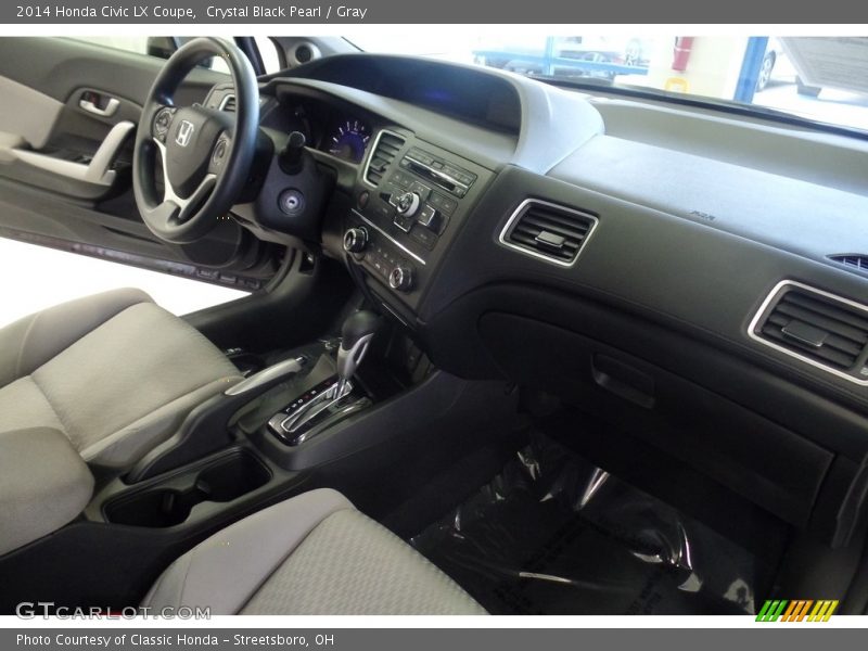 Crystal Black Pearl / Gray 2014 Honda Civic LX Coupe