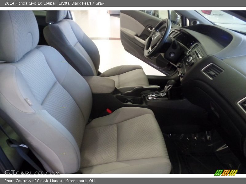 Crystal Black Pearl / Gray 2014 Honda Civic LX Coupe