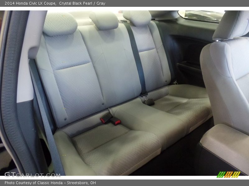 Crystal Black Pearl / Gray 2014 Honda Civic LX Coupe