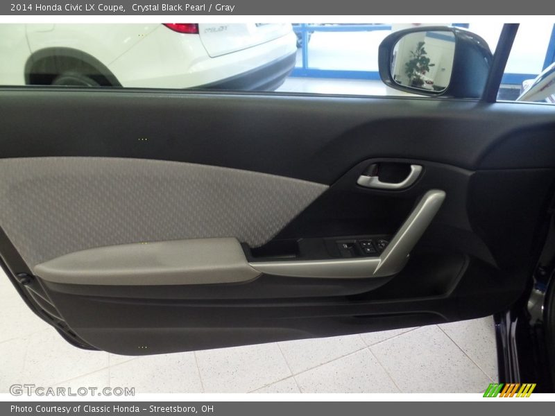 Crystal Black Pearl / Gray 2014 Honda Civic LX Coupe