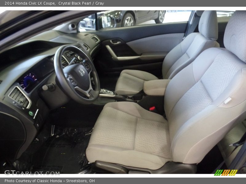 Crystal Black Pearl / Gray 2014 Honda Civic LX Coupe