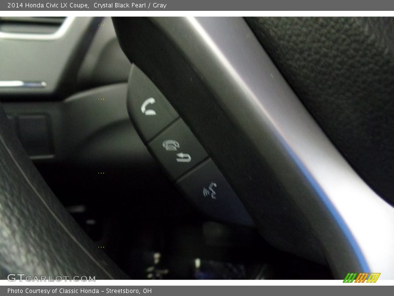 Crystal Black Pearl / Gray 2014 Honda Civic LX Coupe
