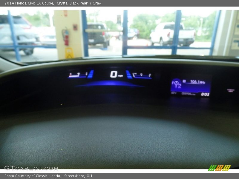 Crystal Black Pearl / Gray 2014 Honda Civic LX Coupe