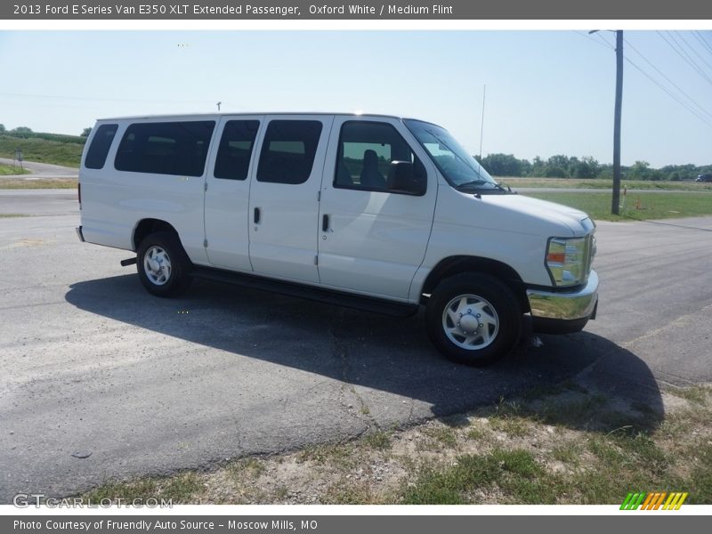 Oxford White / Medium Flint 2013 Ford E Series Van E350 XLT Extended Passenger