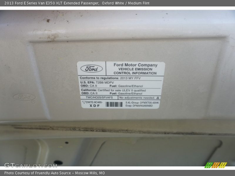 Oxford White / Medium Flint 2013 Ford E Series Van E350 XLT Extended Passenger