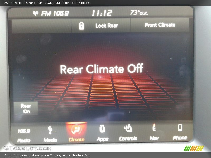 Surf Blue Pearl / Black 2018 Dodge Durango SRT AWD
