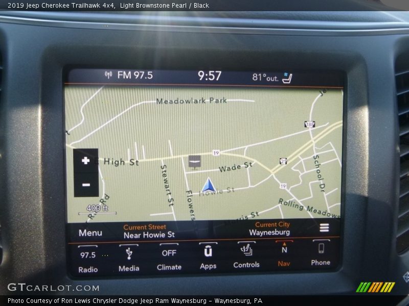 Light Brownstone Pearl / Black 2019 Jeep Cherokee Trailhawk 4x4