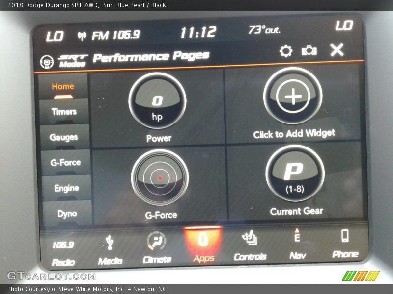 Surf Blue Pearl / Black 2018 Dodge Durango SRT AWD