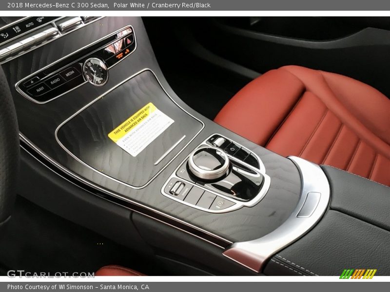 Polar White / Cranberry Red/Black 2018 Mercedes-Benz C 300 Sedan