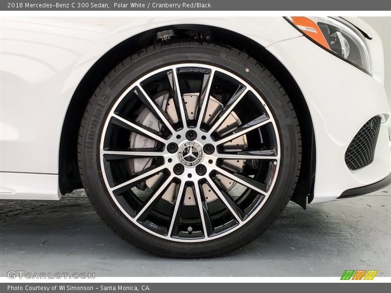 Polar White / Cranberry Red/Black 2018 Mercedes-Benz C 300 Sedan