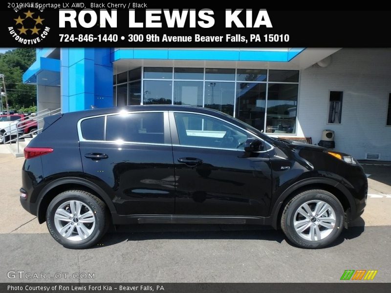 Black Cherry / Black 2019 Kia Sportage LX AWD