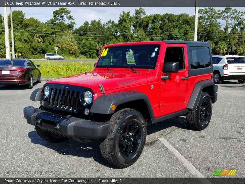 Firecracker Red / Black 2016 Jeep Wrangler Willys Wheeler 4x4