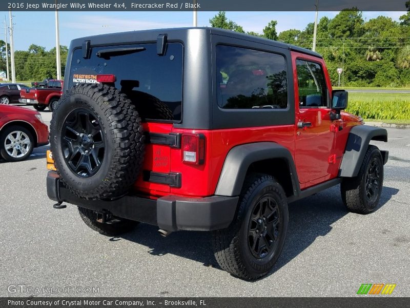 Firecracker Red / Black 2016 Jeep Wrangler Willys Wheeler 4x4