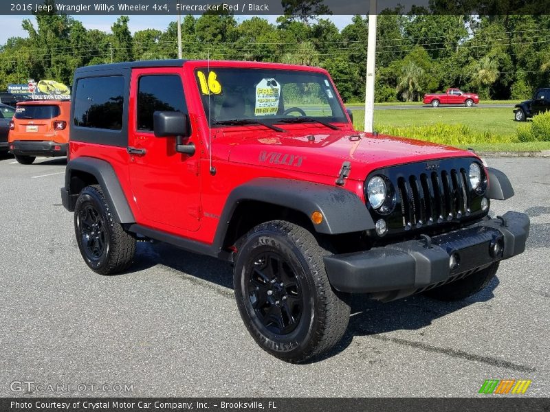 Firecracker Red / Black 2016 Jeep Wrangler Willys Wheeler 4x4