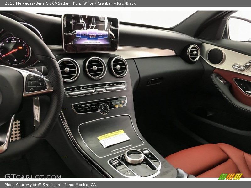 Polar White / Cranberry Red/Black 2018 Mercedes-Benz C 300 Sedan
