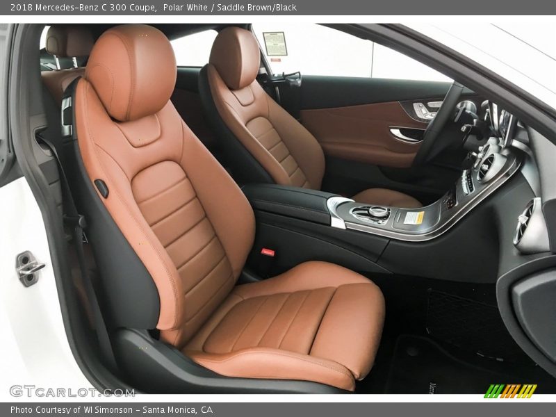 Polar White / Saddle Brown/Black 2018 Mercedes-Benz C 300 Coupe