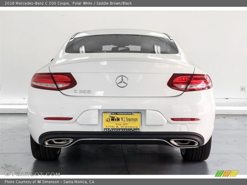 Polar White / Saddle Brown/Black 2018 Mercedes-Benz C 300 Coupe