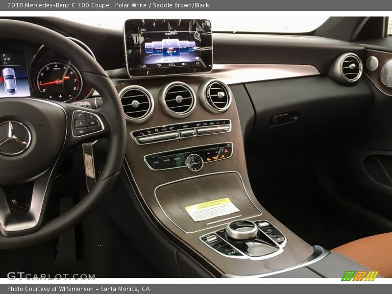 Polar White / Saddle Brown/Black 2018 Mercedes-Benz C 300 Coupe