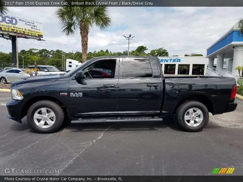 Brilliant Black Crystal Pearl / Black/Diesel Gray 2017 Ram 1500 Express Crew Cab