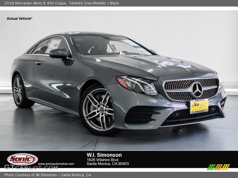 Selenite Grey Metallic / Black 2018 Mercedes-Benz E 400 Coupe