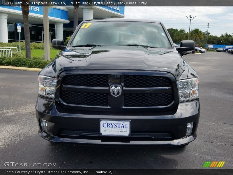 Brilliant Black Crystal Pearl / Black/Diesel Gray 2017 Ram 1500 Express Crew Cab