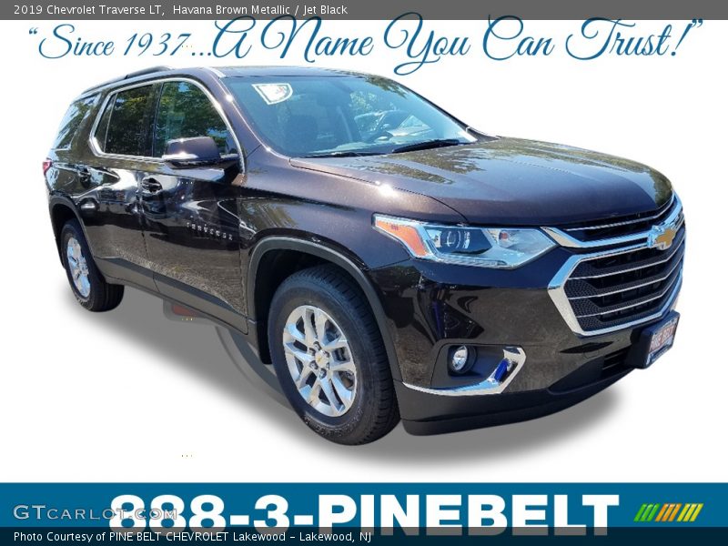 Havana Brown Metallic / Jet Black 2019 Chevrolet Traverse LT