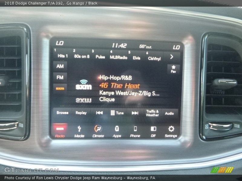 Go Mango / Black 2018 Dodge Challenger T/A 392