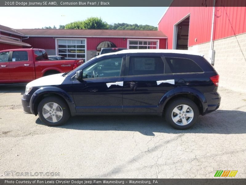 Contusion Blue Pearl / Black 2018 Dodge Journey SE AWD