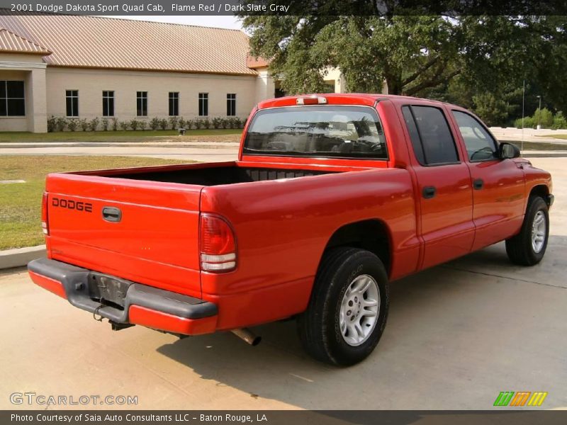 Flame Red / Dark Slate Gray 2001 Dodge Dakota Sport Quad Cab