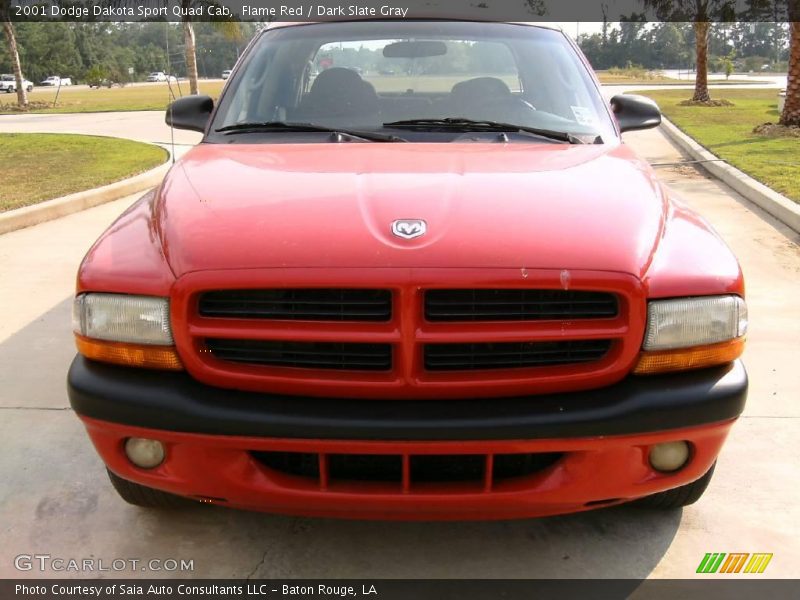 Flame Red / Dark Slate Gray 2001 Dodge Dakota Sport Quad Cab