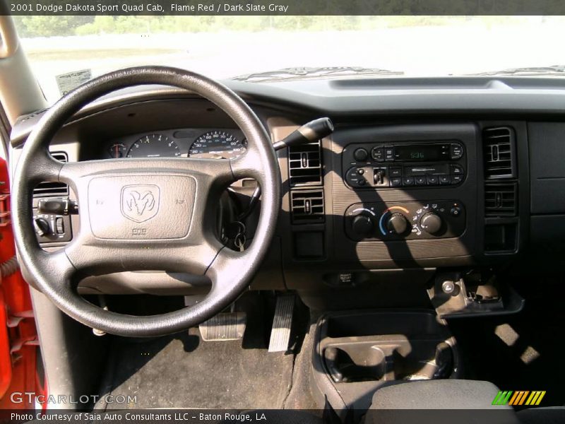 Flame Red / Dark Slate Gray 2001 Dodge Dakota Sport Quad Cab