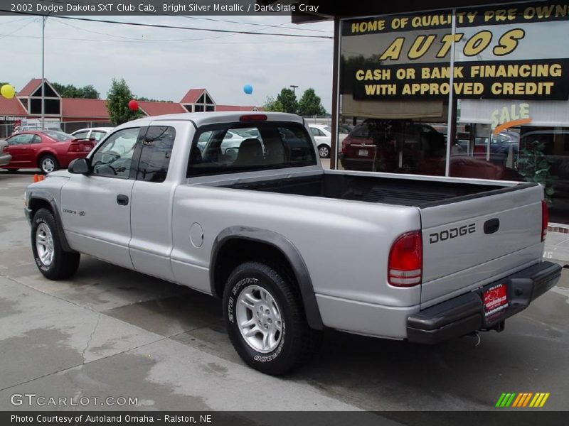 Bright Silver Metallic / Dark Slate Gray 2002 Dodge Dakota SXT Club Cab