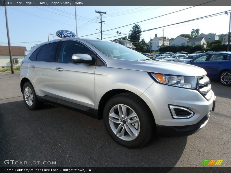 Ingot Silver / Ebony 2018 Ford Edge SEL AWD