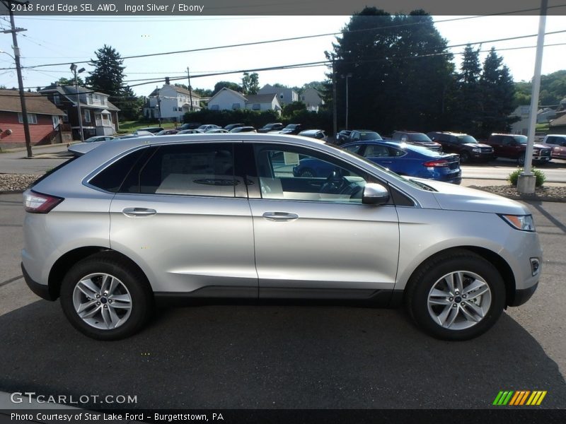 Ingot Silver / Ebony 2018 Ford Edge SEL AWD