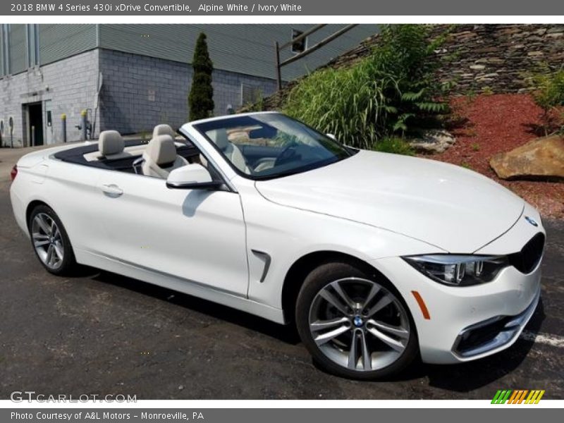 Alpine White / Ivory White 2018 BMW 4 Series 430i xDrive Convertible