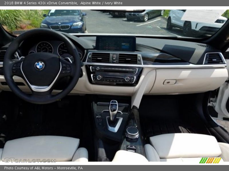 Alpine White / Ivory White 2018 BMW 4 Series 430i xDrive Convertible