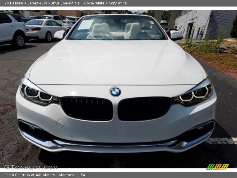 Alpine White / Ivory White 2018 BMW 4 Series 430i xDrive Convertible
