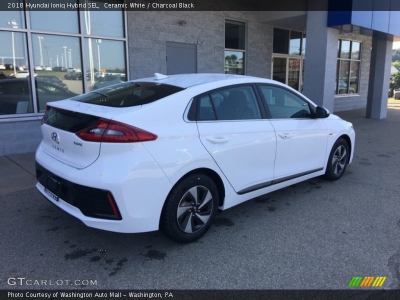 Ceramic White / Charcoal Black 2018 Hyundai Ioniq Hybrid SEL